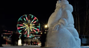 Снежные скульптуры в Барнауле.