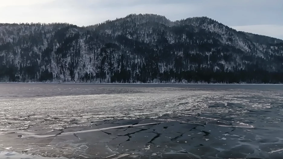 Телецкое озеро попыталось замерзнуть.