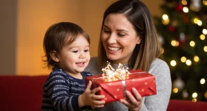 Мама и ребенок. Подарок