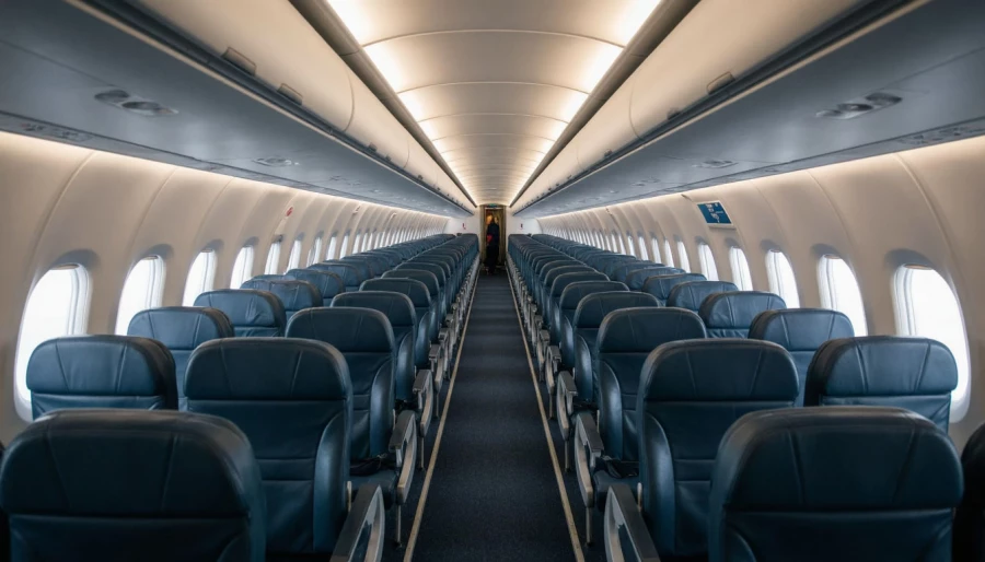 Самолет. Салон самолета. Перелет. Рейс