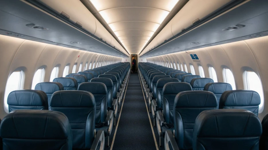 Самолет. Салон самолета. Перелет. Рейс