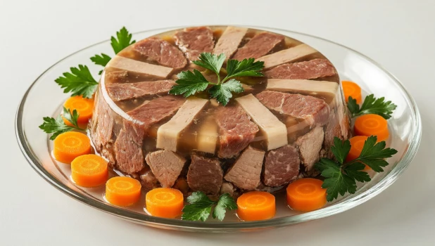 Холодец, блюдо, новогодний стол