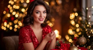 Девушка. Новый год. 