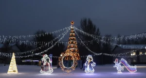 Ночной Барнаул перед Новым годом. 