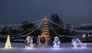 Ночной Барнаул перед Новым годом. 