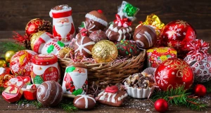 Сладкий подарок, сладости, новый год, подарки, конфеты