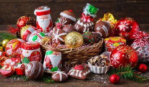 Сладкий подарок, сладости, новый год, подарки, конфеты