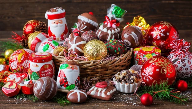 Сладкий подарок, сладости, новый год, подарки, конфеты