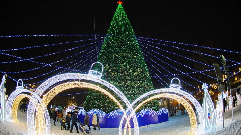 Открытие новогодней елки на пл. Свободы.