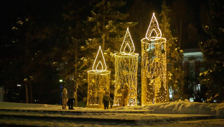 Украшенный Барнаул, 2025 год.