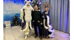 Андрей Замороко в Алтайской резиденции Деда Мороза.