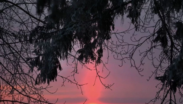 Рассвет в Барнауле 1 января 2025 года.