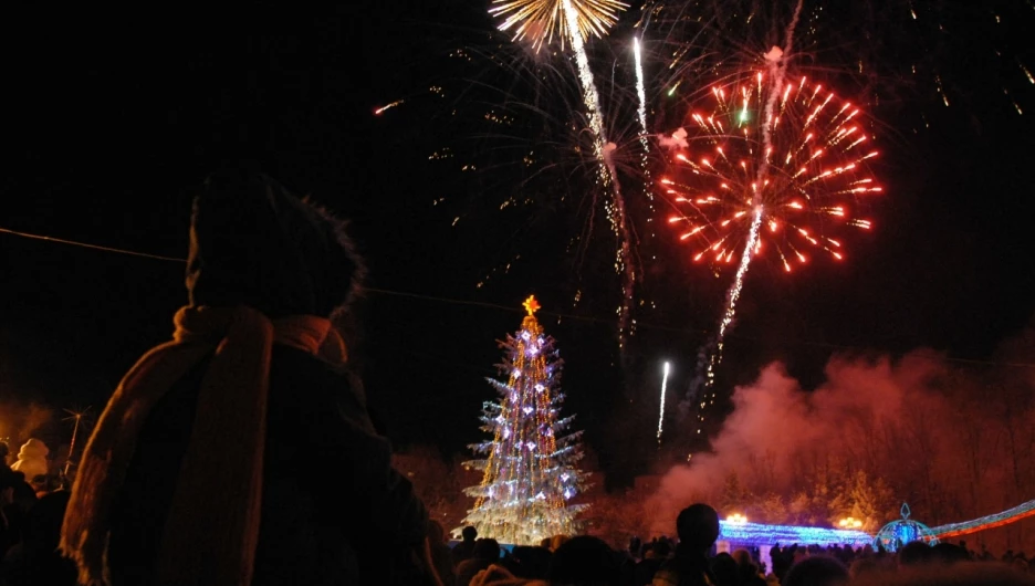 Новогодняя елка в Барнауле.