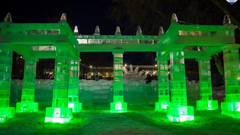 Ледовый городок в Новосибирске.