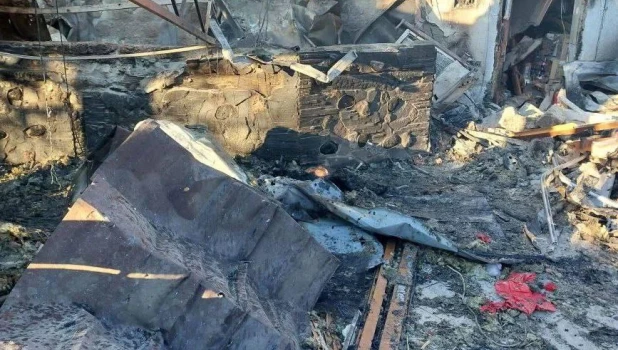 Первые кадры с места удара БПЛА ВСУ в Хорлах.