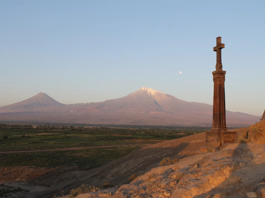 Армения,  рассвет, Арарат. 