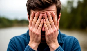 Мужчина плачет. Мужчина. Грусть.