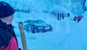 Место смертельного схода снега. 