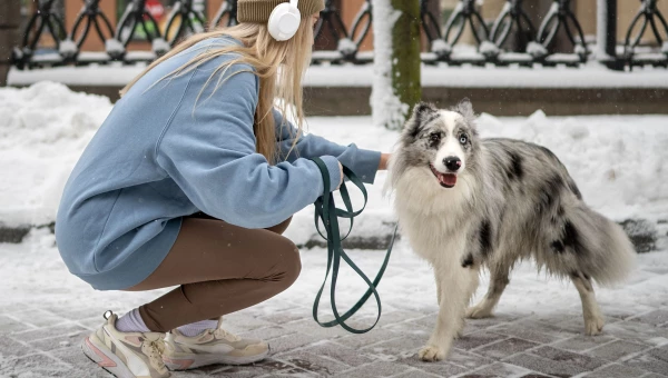 Прогулка с собакой.