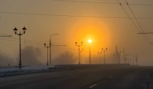 Зимний Барнаул. Холод. Мороз. Солнце. Утро.