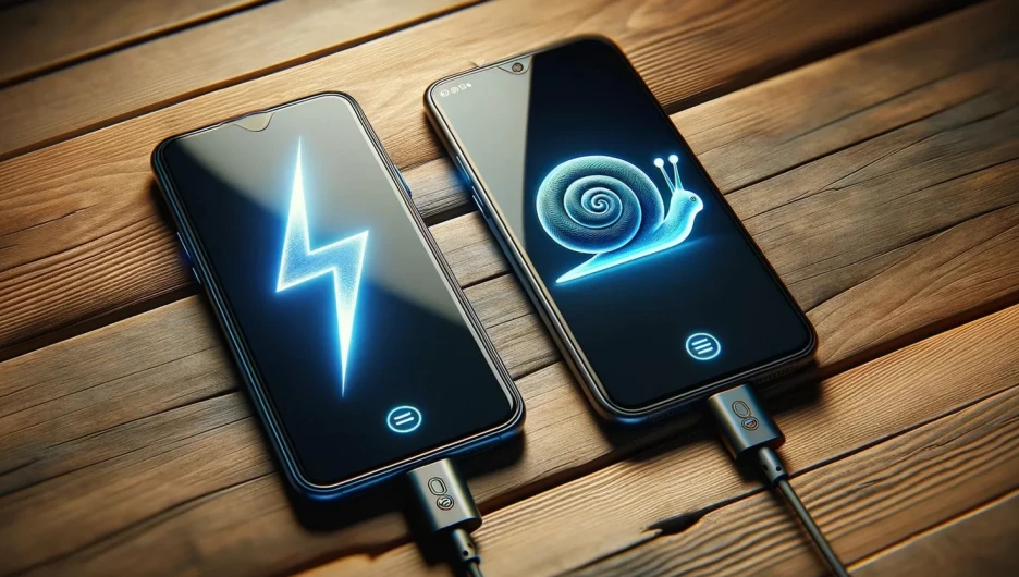 Зарядка смартфона.