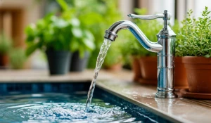 Вода из крана. Кран.