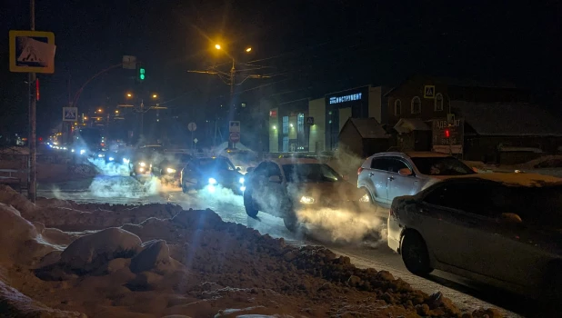 Пробки в Барнауле.