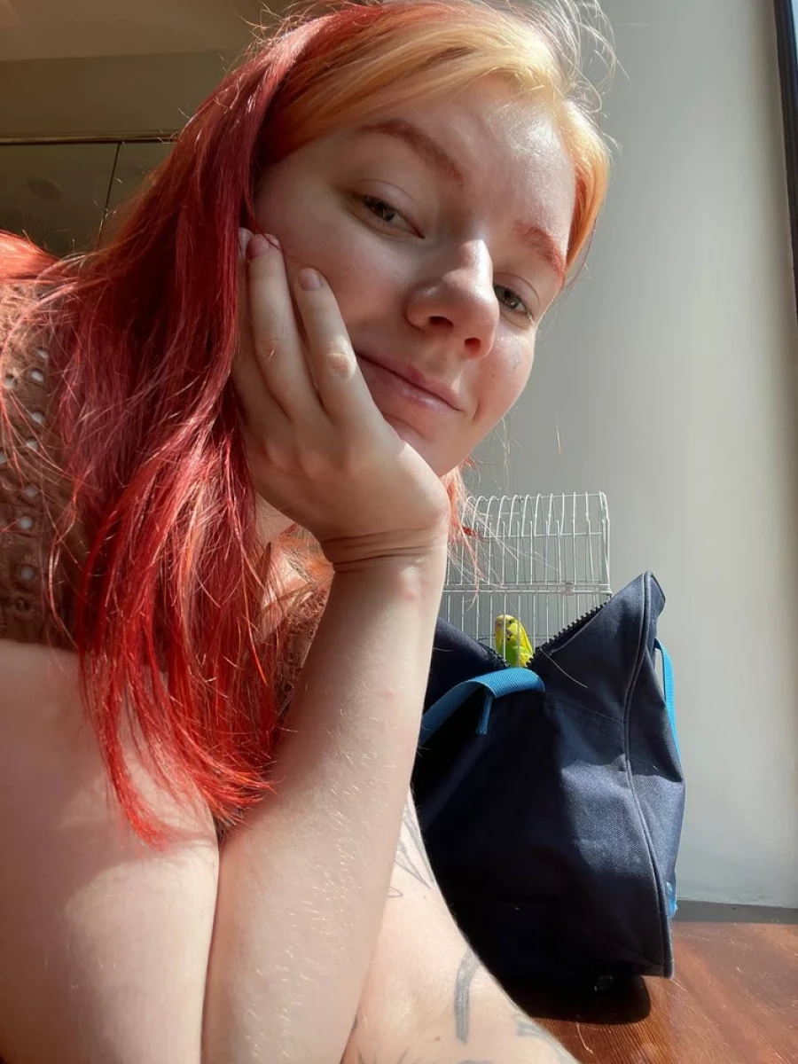 Ангелина с новым питомцем.