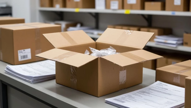 Посылка. Коробка. Упаковка. Пункт выдачи заказов. Маркетплейс. Заказ