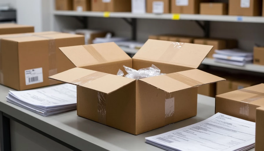 Посылка. Коробка. Упаковка. Пункт выдачи заказов. Маркетплейс. Заказ