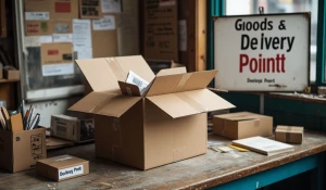 Посылка. Коробка. Упаковка. Пункт выдачи заказов. Маркетплейс. Заказ