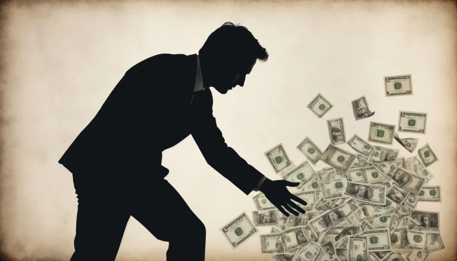 Банкротство. Отсутствие денег. Пустой кошелек. Деньги