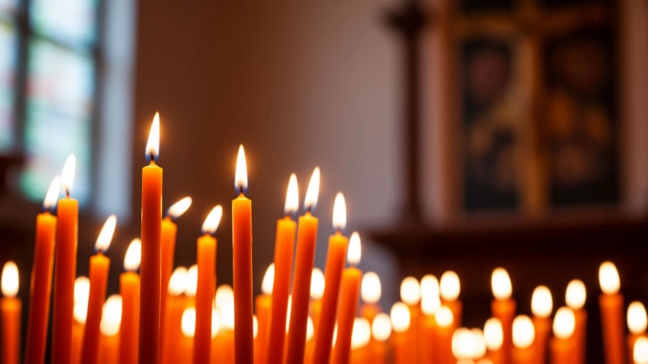Церковь. Пост. Свечи.