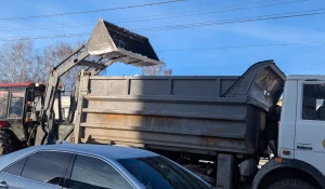 Уборка улиц. Барнаул чистят от снега. Снег. 