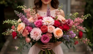 Девушка с цветами.