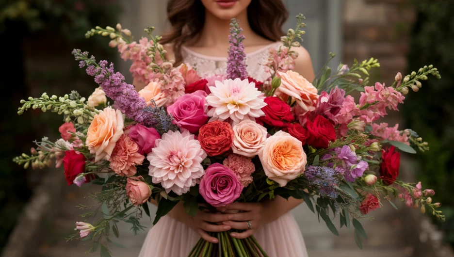 Девушка с цветами.