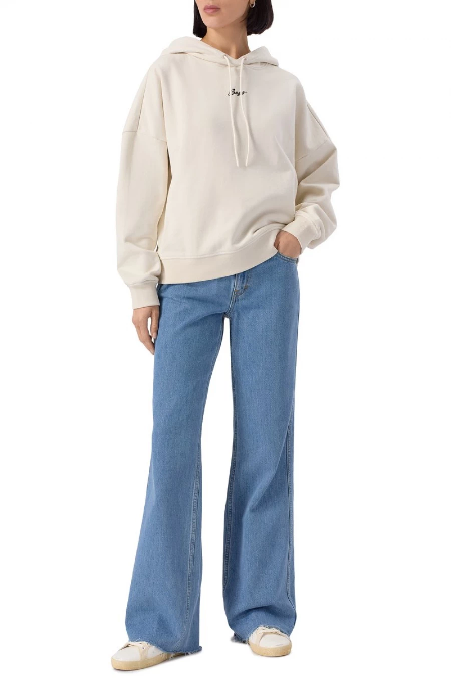 Хлопковое кремовое худи, 14 350 рублей.