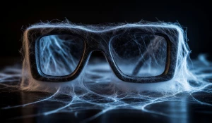 Очки 3D, очки в паутине.