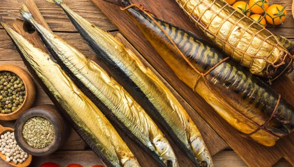 Копчёная рыба.