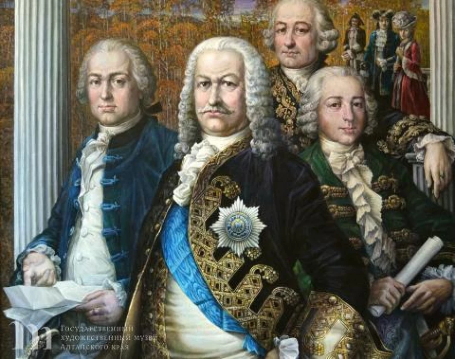 Акинфий Никитич Демидов и сыновья: Григорий, Прокофий, Никита.  