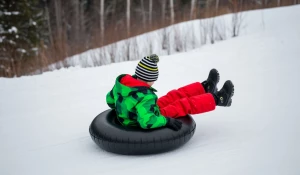 Снежная горка. Тюбинг. Плюшка.