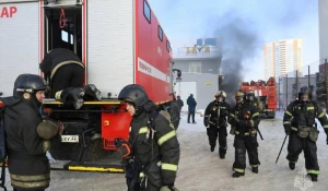 Пожар в подземном гараже на Взлетной
