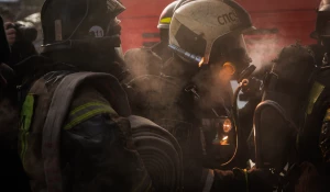 Пожар на ул. Взлетная в Барнауле.