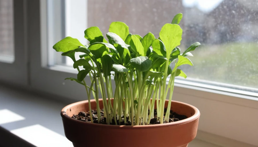 Рассада. Лук. Зелень. Тимьян. Руккола. Микрозелень