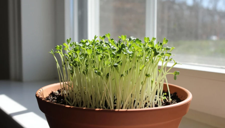 Рассада. Лук. Зелень. Тимьян. Руккола. Микрозелень