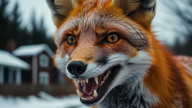 Лиса, бешенство, дикая лиса