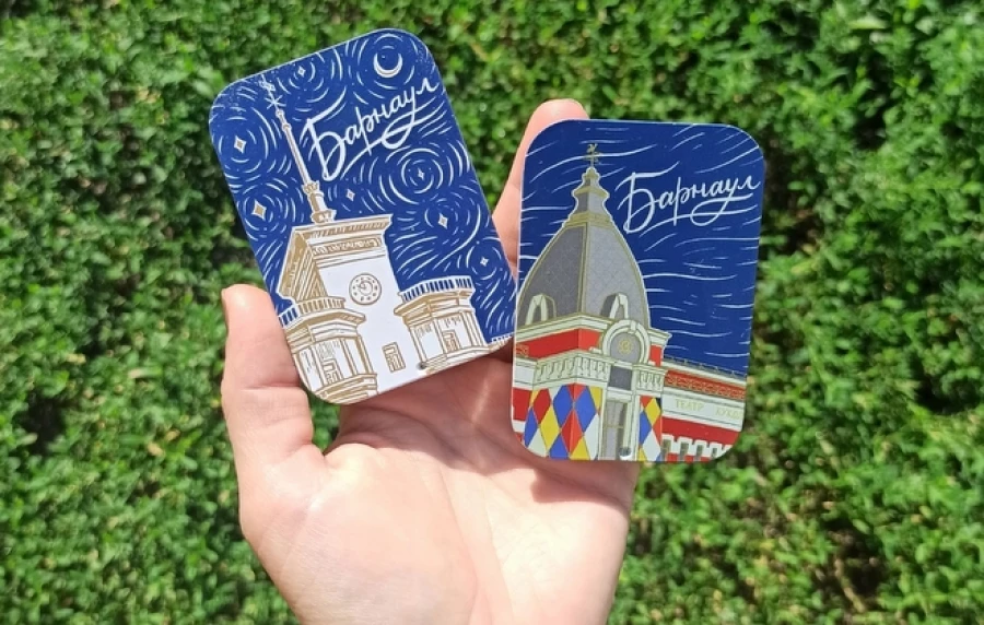 Сувениры и сувенирные открытки о Барнауле.