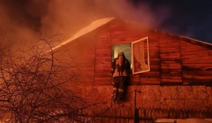 В Барнауле в частном доме на трех хозяев вспыхнул пожар.