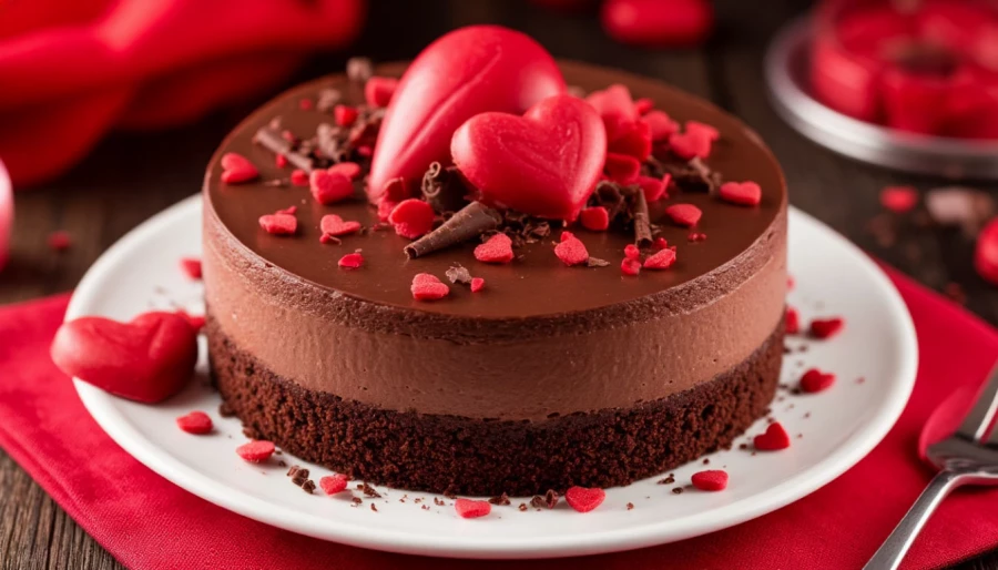 Шоколадный торт-мусс. Сладости.