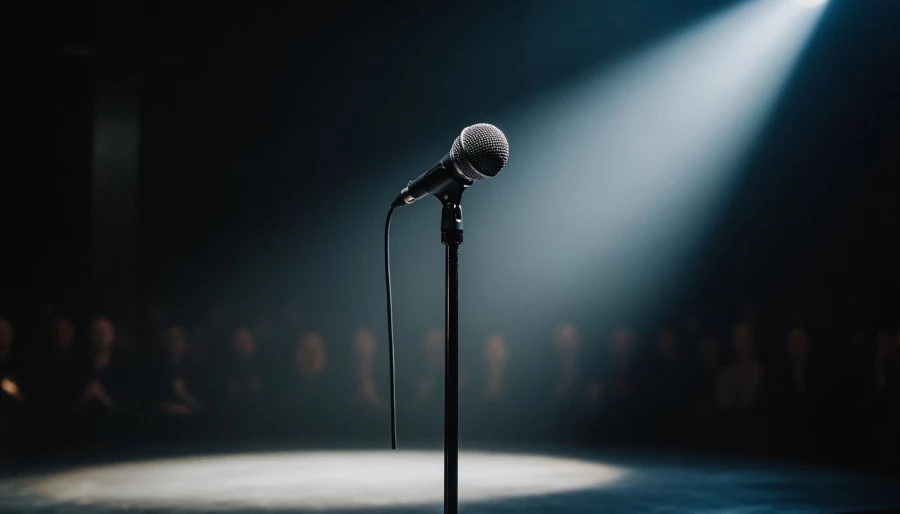 Микрофон. Выступление. Стендап. 